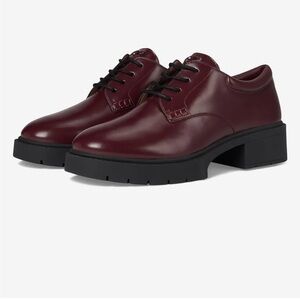 NWT Coach Lyla Leather Derby Shoes - Merlot